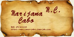 Marijana Cabo vizit kartica